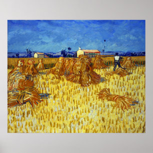 Poster Colheita de milho de Vincent van Gogh em Provence