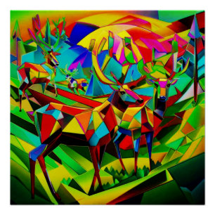 Póster Colheita de renas no vale