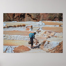 Poster Colheita de Sal em Maras, Peru