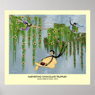 Poster "Colheita de Trufas de Chocolate"