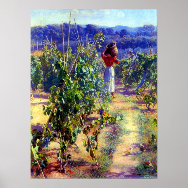 Poster Colheita de Uvas Elin Danielson-Gambogi 1900 (Frente)