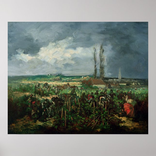 Póster Colheita de Uvas na Argentina, 1875 (Frente)