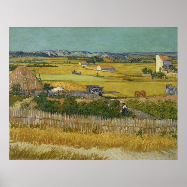 Póster Colheita de Vincent Van Gogh (Frente)