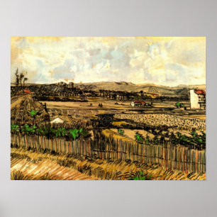Poster Colheita em Provença Montmajour por Vincent van Go