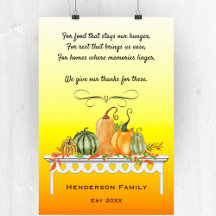 Colheita Mesa Bênção Graças