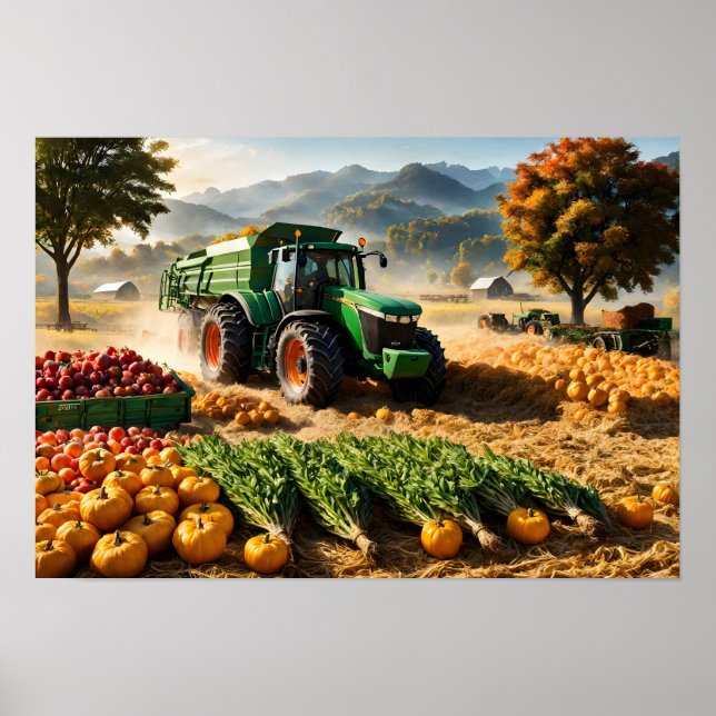 Poster Colheita na fazenda (Frente)