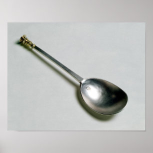 Póster Colher de prata do apóstolo com parte superior do