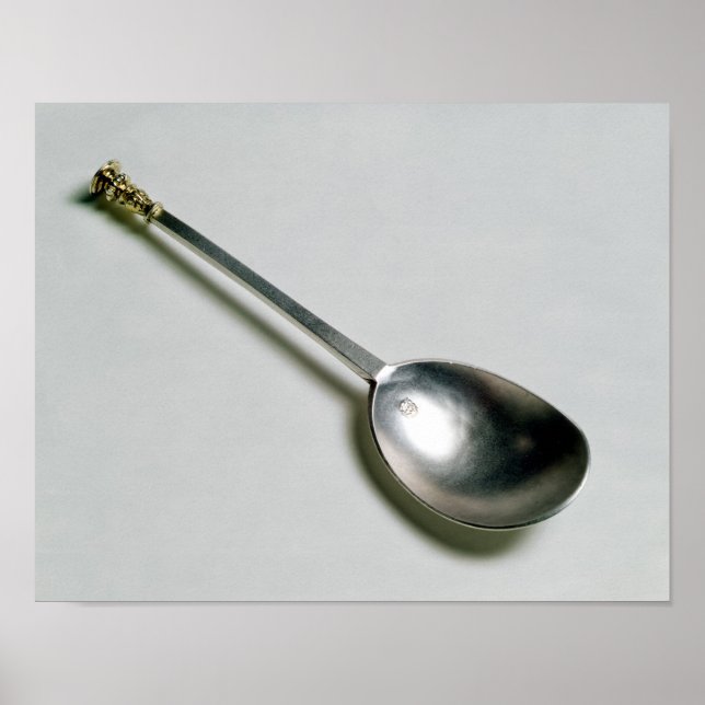 Póster Colhera de apóstolo prateado com selo de ouro, 166 (Frente)