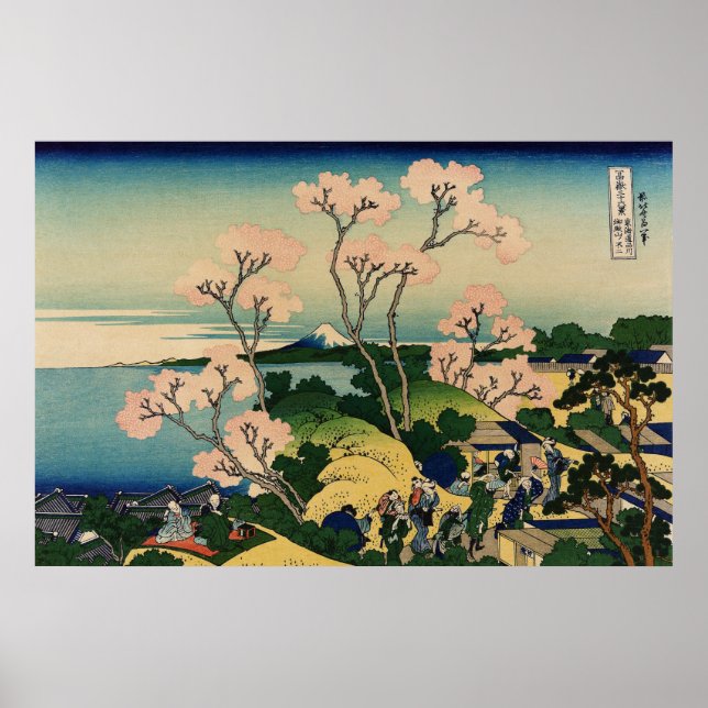 Póster Colina de Goten-yama, Shinagawa no Tōkaidō. (Frente)