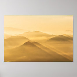 Poster Colinas de nevoeiro da manhã