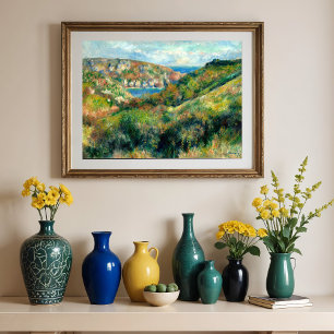 Poster Colinas na Baía de Moulin Huet, Renoir