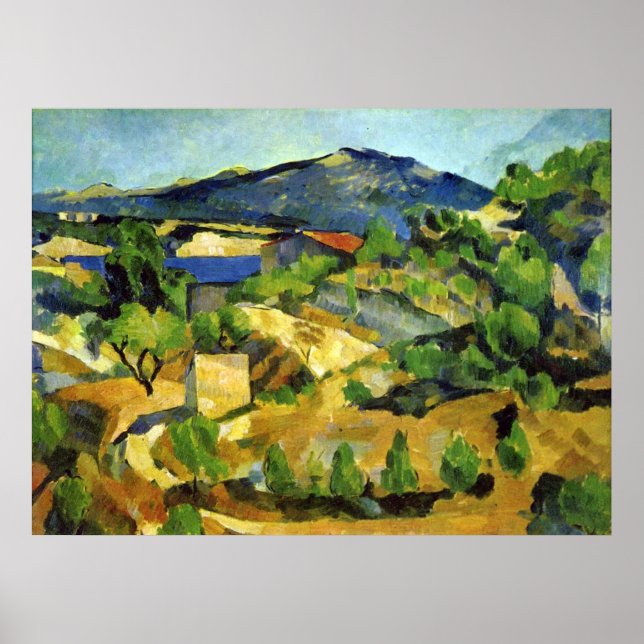 Poster Colinas na Provença Francesa - Paul Cezanne (Frente)