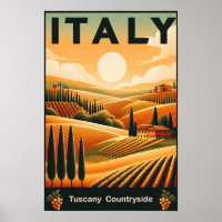 Colinas rolantes da Toscana - Viagens vintage