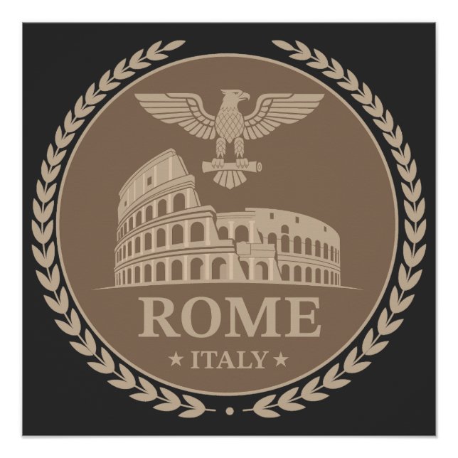 Póster Coliseu de Roma Itália Europa (Frente)