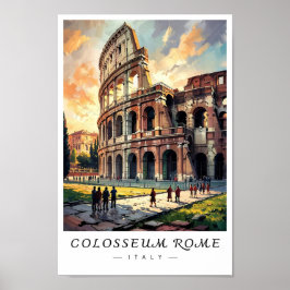 Poster Coliseu Roma Itália Arte de Parede, Ruína Antiga