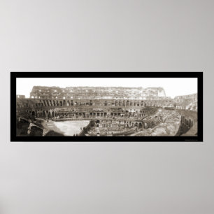 Poster Coliseum Interior Rome Photo 1909