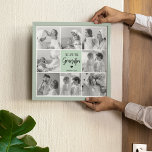 Poster Collage Photo Best Grandpa Ever Pastel Mint Gift<br><div class="desc">Esta bela foto de colagem é a maneira perfeita de expressar seu amor pelo seu avô. Apresentando a mensagem sentida "Nós te amamos, vovô" em letras elegantes contra um fundo pastel de menta, esta peça captura o calor e afeto que você sente pelo seu avô. O design de colagem permite...</div>