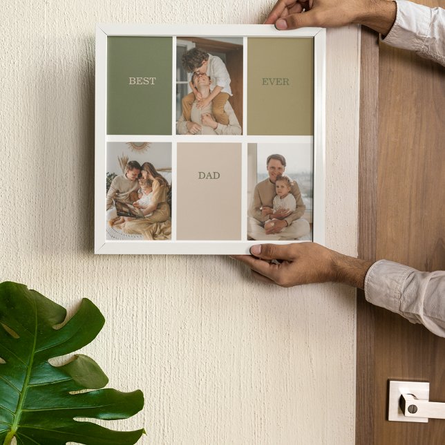 Poster Collage Photo Modern Best Pai Alguma Vez Gift (Criador carregado)