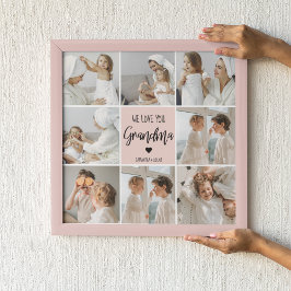 Poster Collage Photo Pink Nós Te Amo Avó Melhor Presente