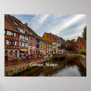 Poster Colmar, Alsace, fotografia cênica da França