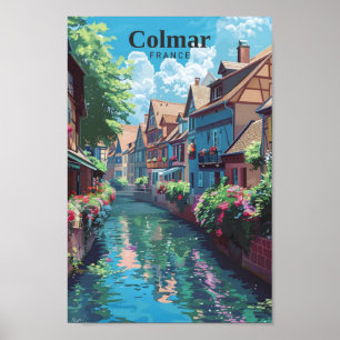 Poster Colmar France Art Viagens vintage