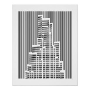 Póster colmeia urbana de selva de concreto