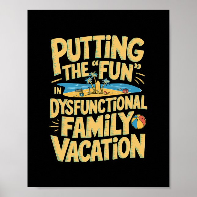 Poster Colocando a Diversão na Vacação Disfuncional 1  (Frente)
