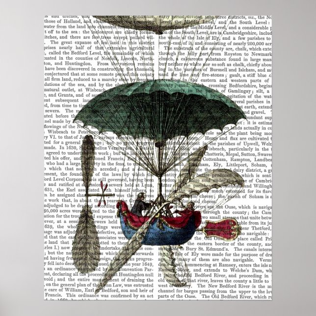 Poster Colocar Balão de Ar Quente Du Louvre (Frente)