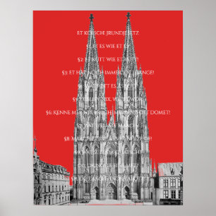 Poster Cologne Dome Cologne Köln Kölsches Grundgesetz