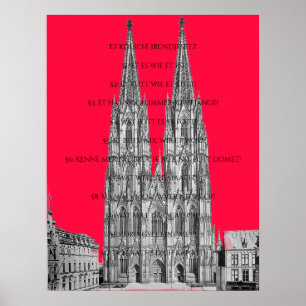 Poster Cologne Dome Cologne Köln Kölsches Grundgesetz