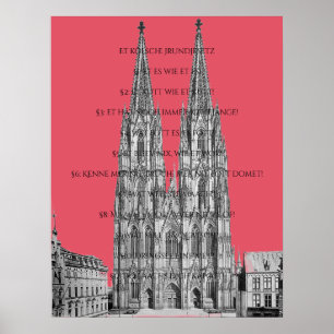 Poster Cologne Dome Cologne Köln Kölsches Grundgesetz
