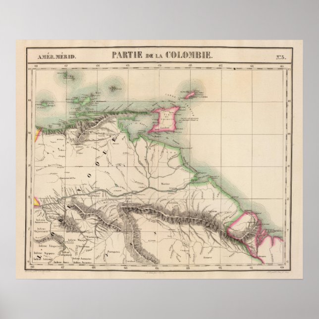 Póster Colômbia, América do Sul 3 (Frente)