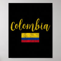 Colômbia Bandeira Colombiana Vintage