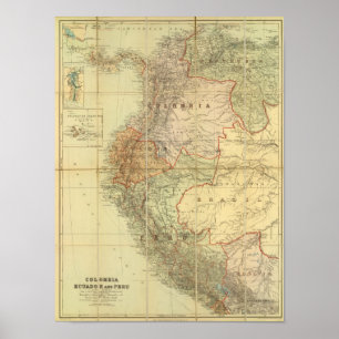 Póster Colômbia, Equador, Peru, Panamá 3