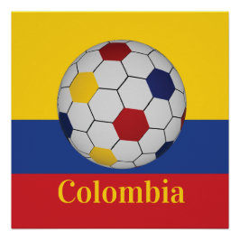 Póster Colombia Soccer Poster