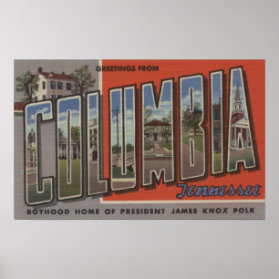 Póster Colômbia, Tennessee - grandes cenas da letra