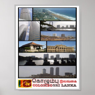 Poster Colombo - Sri Lanka - Mosaico -