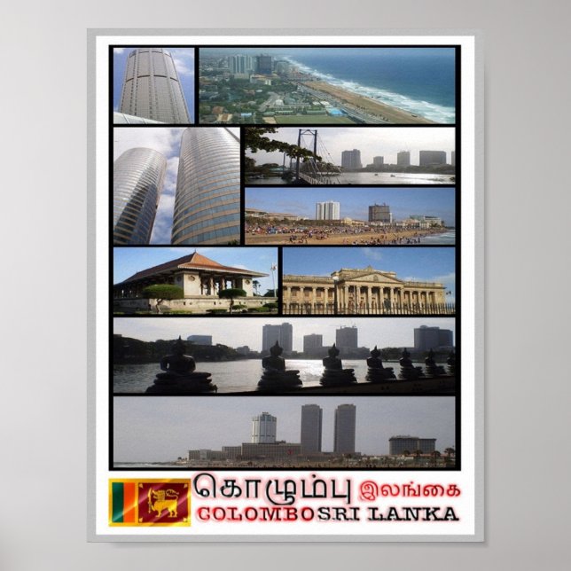 Poster Colombo - Sri Lanka - Mosaico - (Frente)
