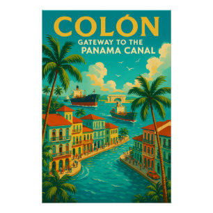 PÓSTER “COLÓN — PORTA DE ENTRADA DO CANAL DO PANAMÁ