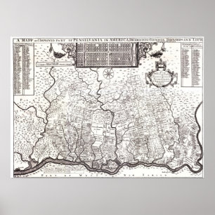 Poster Colônia 1687 de Pensilvânia