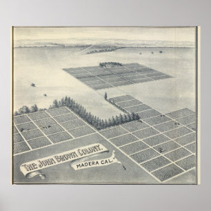 Póster Colônia de John Brown, Madera, Califórnia