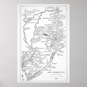 Poster Colônia holandesa colonial de América de