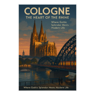 Póster Colônia (Köln), Alemanha Viagem
