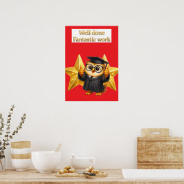 Poster Coloque a coruja, trabalho fantástico bem feito do