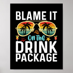 Poster Coloque a Culpa no Pacote de Bebidas Piada de Aniv