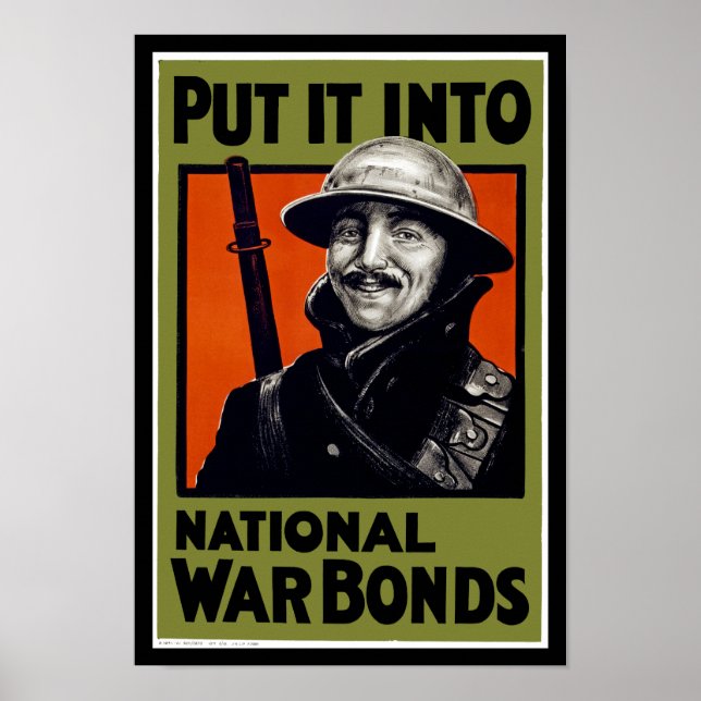 Poster Coloque-O Em Obrigações De Guerra Nacionais (Frente)