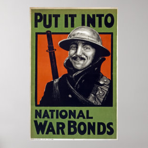 Poster Coloque-O Em Obrigações Nacionais De Guerra (can