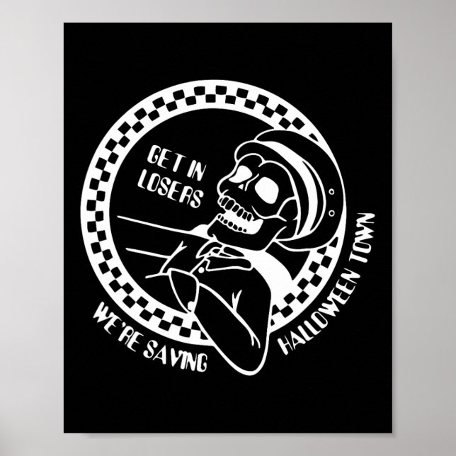 Poster Coloque-se no esqueleto de diversão de Halloween p (Frente)