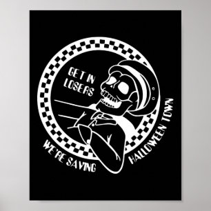 Poster Coloque-se no esqueleto de diversão de Halloween p