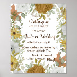 Poster Coloque um sinal de Chá de Boho de Roupas